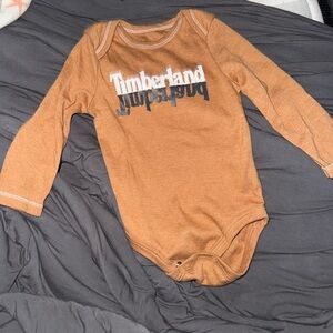 Timberland Tan Long Sleeve Onesie